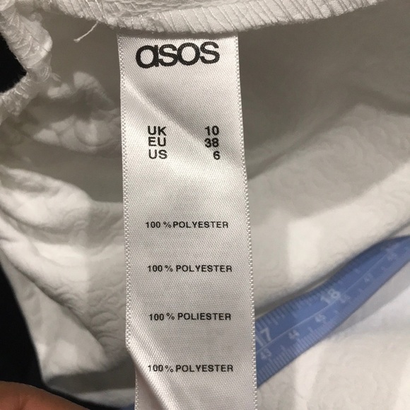 ASOS white high low skirt size 6 NWT - Picture 13 of 16